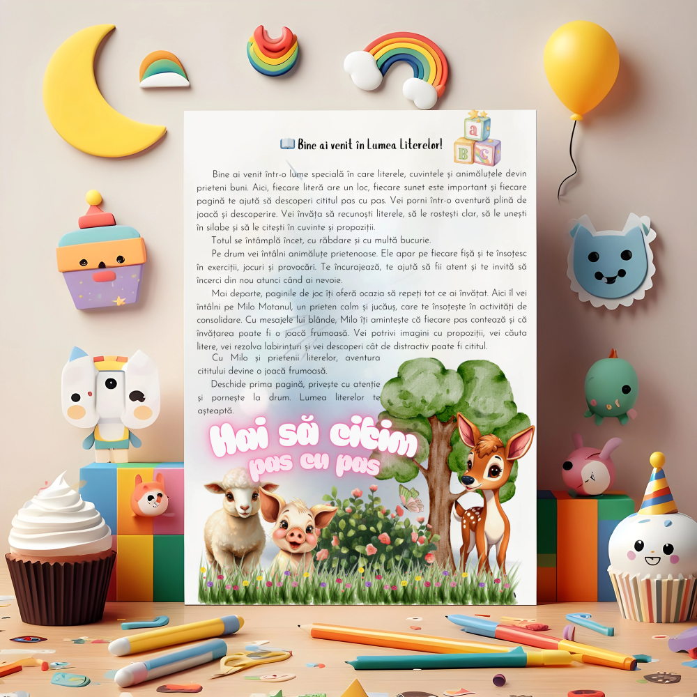 Mapa Educativă: Învățăm să citim – O aventură cu animăluțe și litere