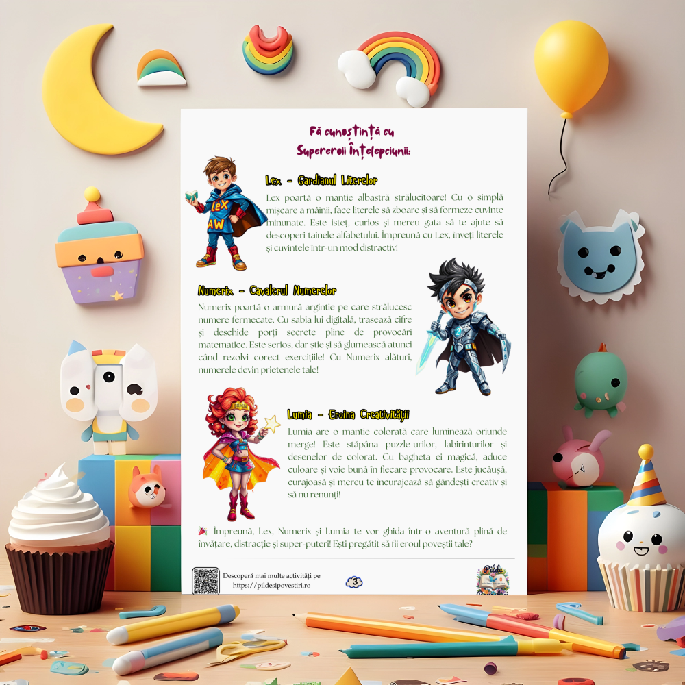 Mapa Educativă: SuperEroii Înțelepciunii – Aventuri Magice către Tărâmul Înțelepciunii!