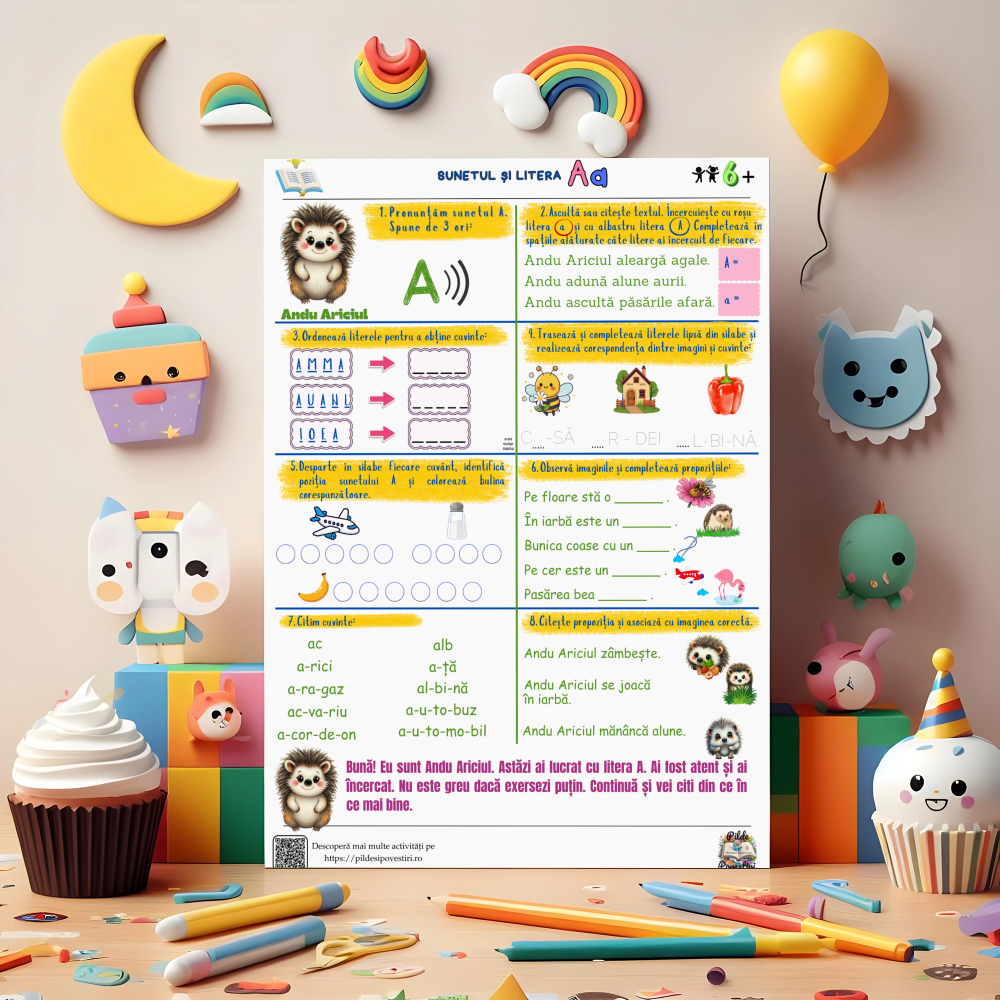 Mapa Educativă: Învățăm să citim – O aventură cu animăluțe și litere