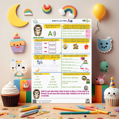 Mapa Educativă: Învățăm să citim – O aventură cu animăluțe și litere