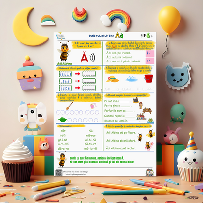 Mapa Educativă: Învățăm să citim – O aventură cu animăluțe și litere