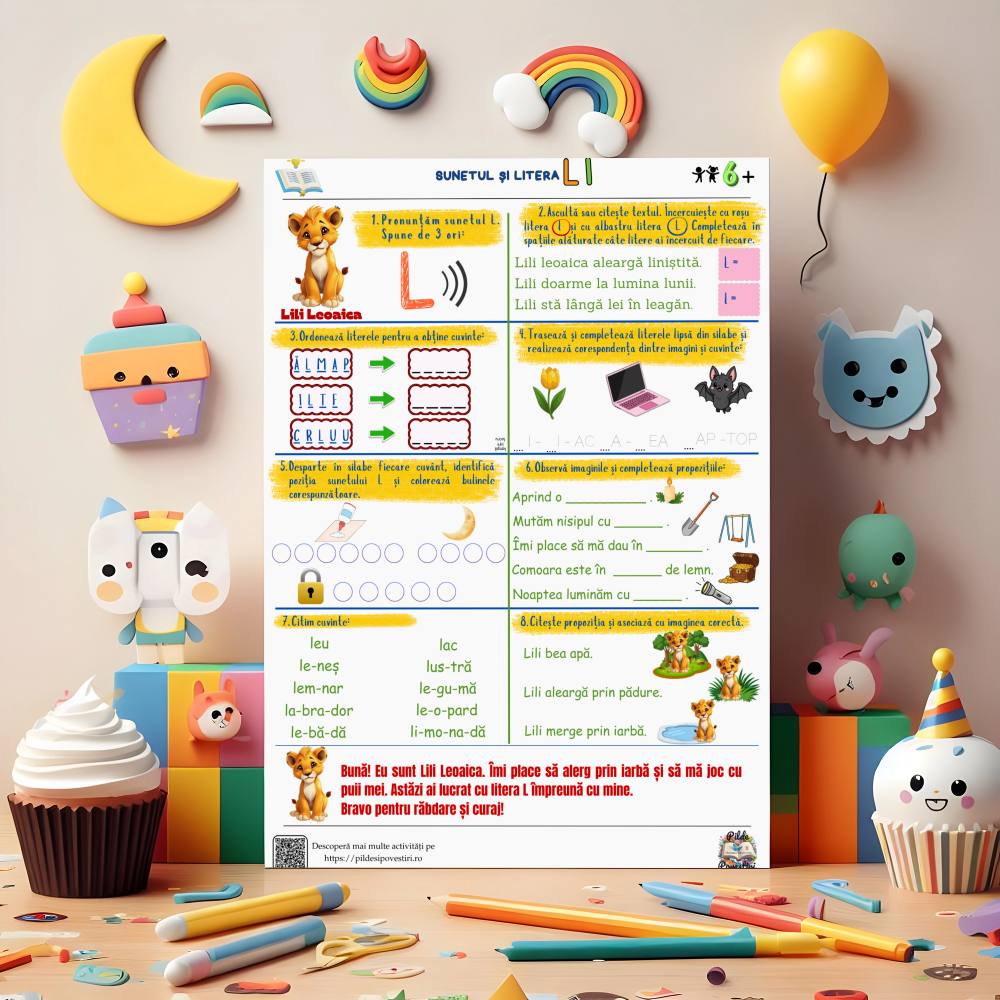 Mapa Educativă: Învățăm să citim – O aventură cu animăluțe și litere