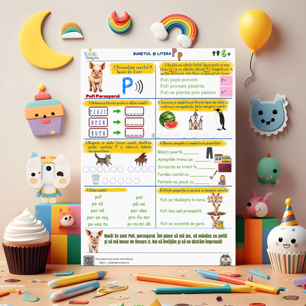 Mapa Educativă: Învățăm să citim – O aventură cu animăluțe și litere