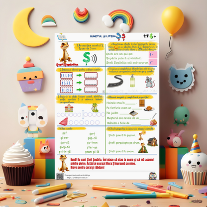 Mapa Educativă: Învățăm să citim – O aventură cu animăluțe și litere