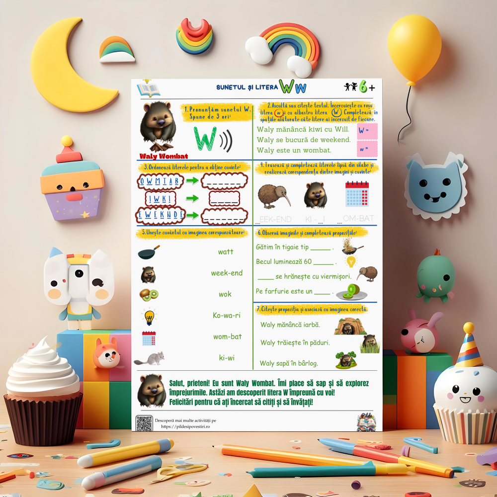 Mapa Educativă: Învățăm să citim – O aventură cu animăluțe și litere