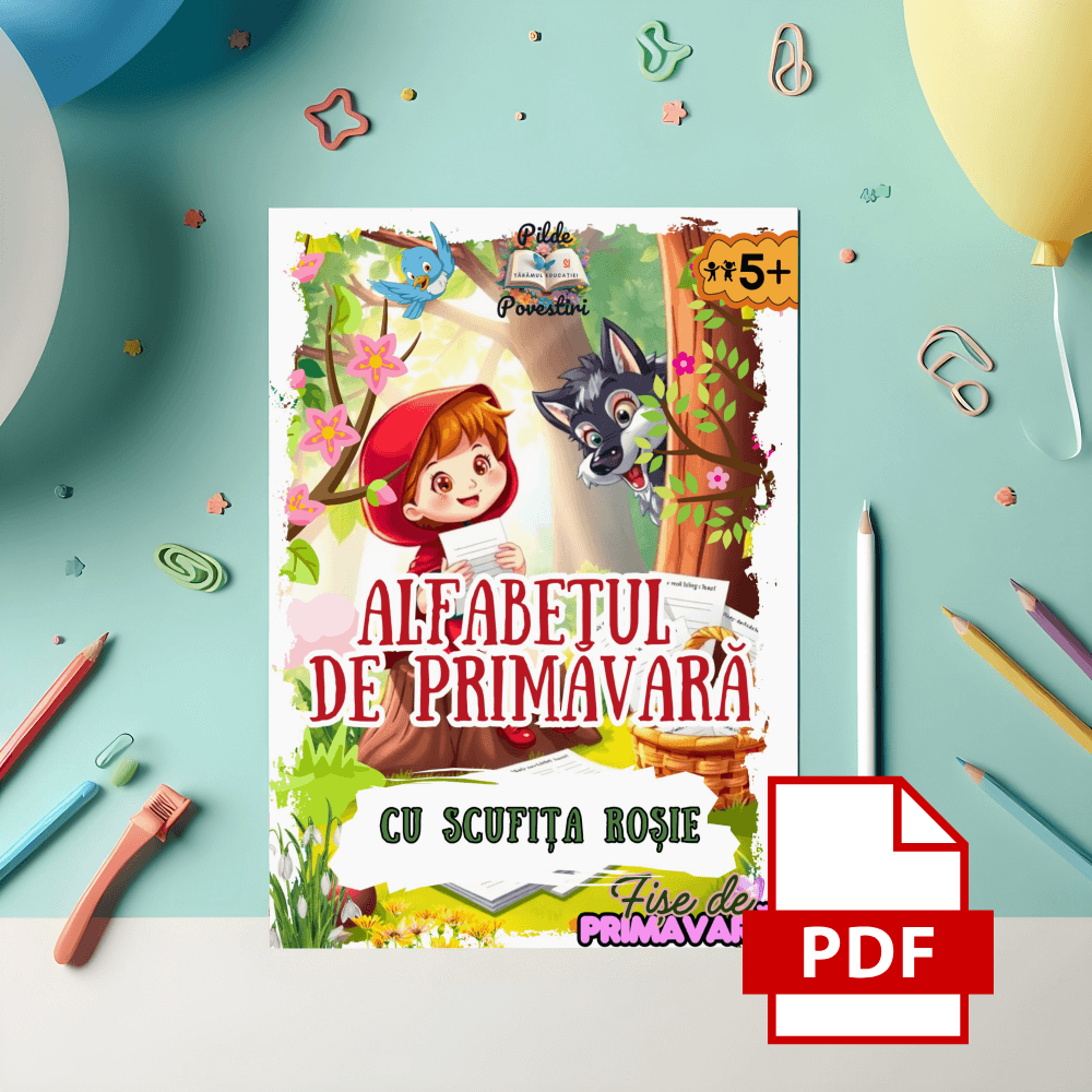 Învățăm Alfabetul Primăvara cu Scufița Roșie