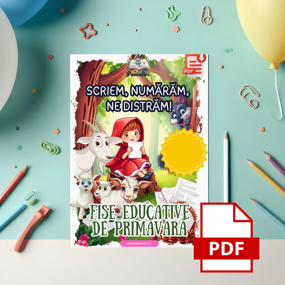 Numere, Alfabet și Colorat 🎨📚 -  Pachet Educativ de Primăvară 🌸