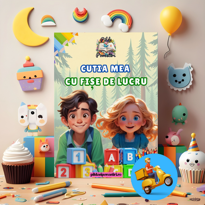 Prima Mea Cutie cu Fișe de Lucru – Litere și Numere cu Sofia și Matei