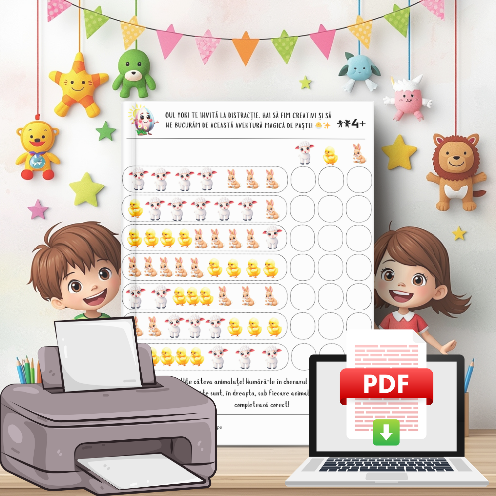 Activități de Paște cu Oul Yoki – Joc și Învățare! 🌸