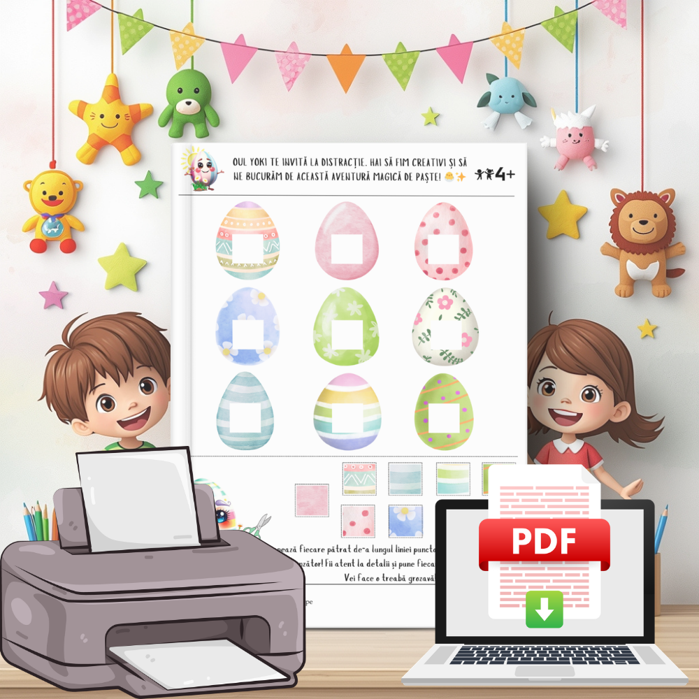 Activități de Paște cu Oul Yoki – Joc și Învățare! 🌸