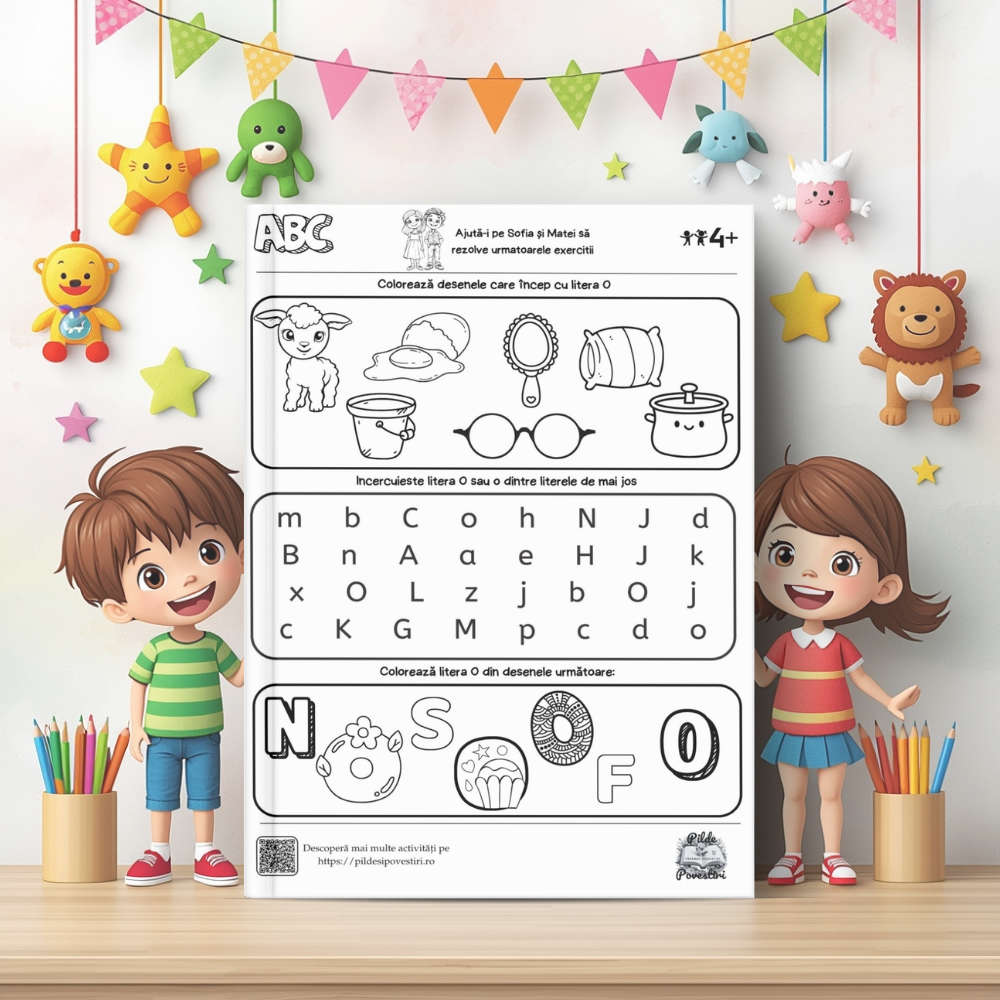 Prima Mea Cutie cu Fișe de Lucru – Litere și Numere cu Sofia și Matei