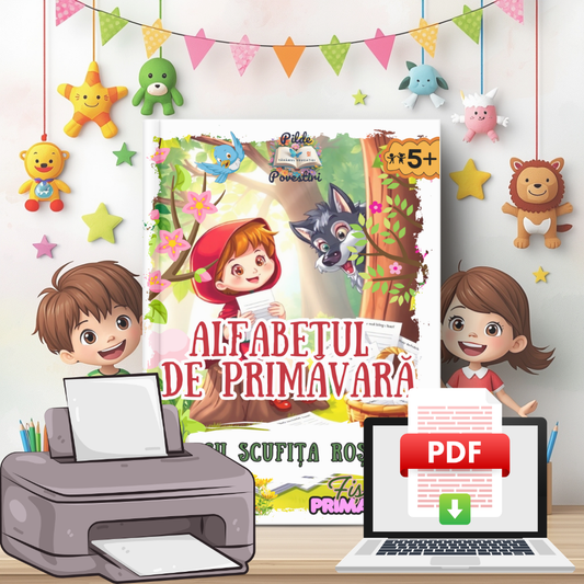 Învățăm Alfabetul Primăvara cu Scufița Roșie