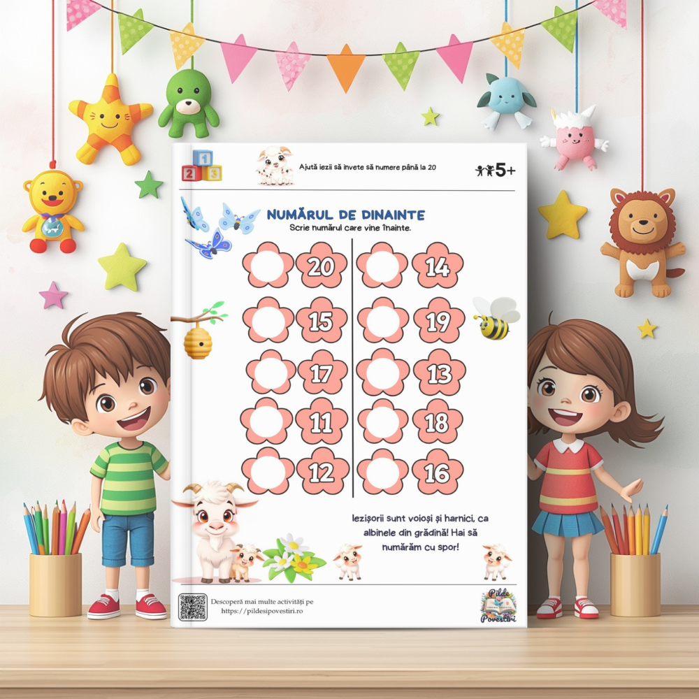 📘 Mapa educativă „Aventuri de Primăvară” – Povești, Litere, Numere și Joacă - Set Educativ 3 în 1