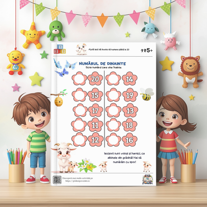 📘 Mapa educativă „Aventuri de Primăvară” – Povești, Litere, Numere și Joacă - Set Educativ 3 în 1