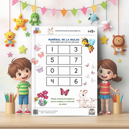 📘 Mapa educativă „Aventuri de Primăvară” – Povești, Litere, Numere și Joacă - Set Educativ 3 în 1