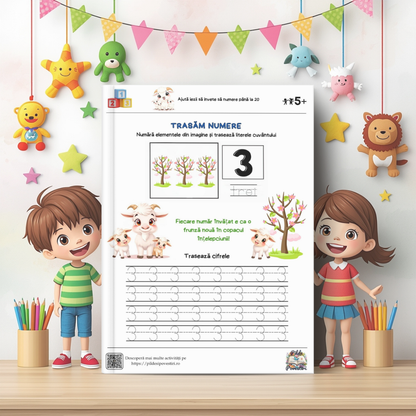 📘 Mapa educativă „Aventuri de Primăvară” – Povești, Litere, Numere și Joacă - Set Educativ 3 în 1