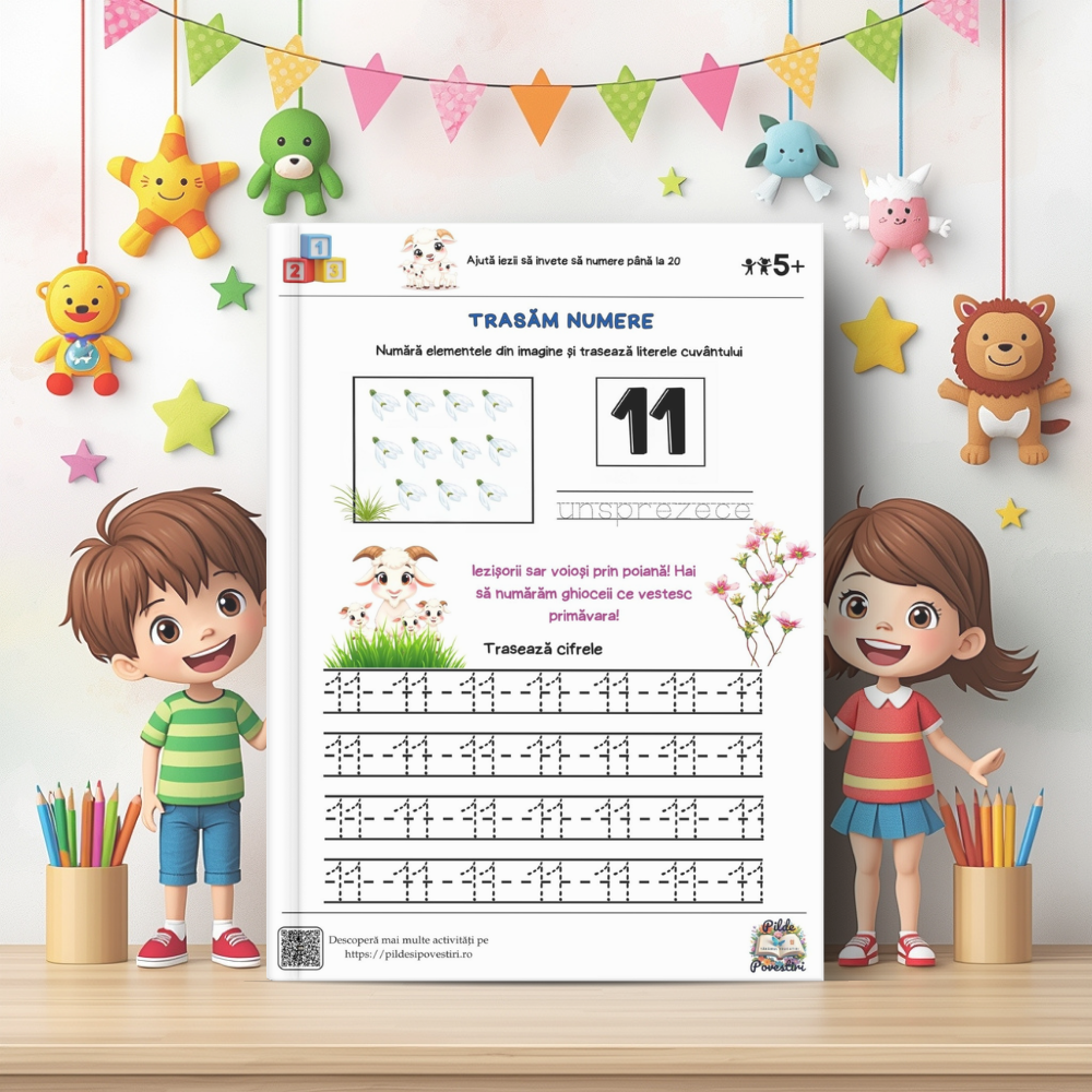 📘 Mapa educativă „Aventuri de Primăvară” – Povești, Litere, Numere și Joacă - Set Educativ 3 în 1