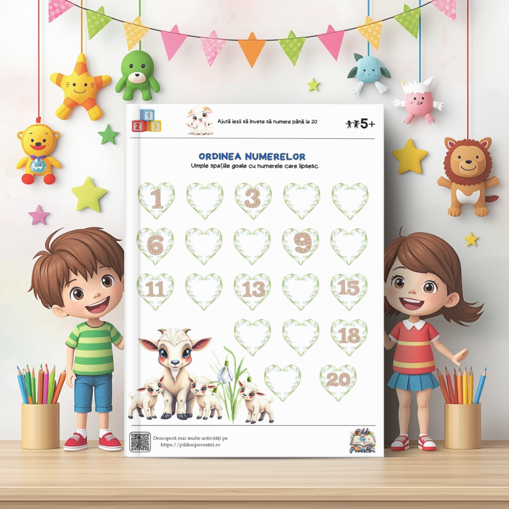 📘 Mapa educativă „Aventuri de Primăvară” – Povești, Litere, Numere și Joacă - Set Educativ 3 în 1