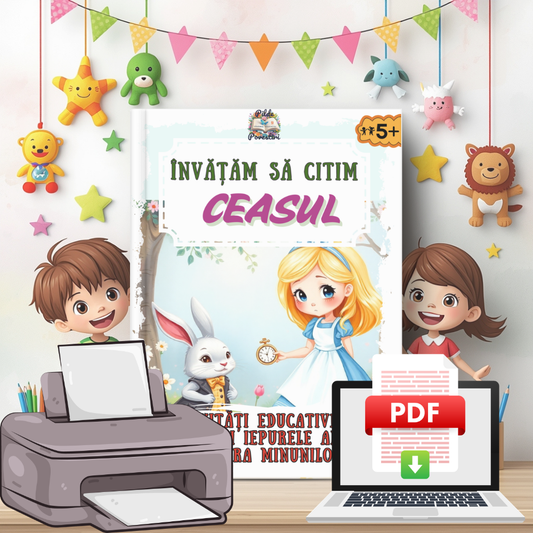 Învățăm să citim CEASUL - cu Alice în Țara Minunilor