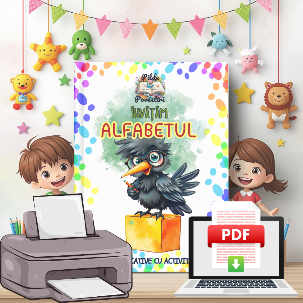 Cutia mea cu Fișe de lucru – Alfabet, Numere și Forme geometrice