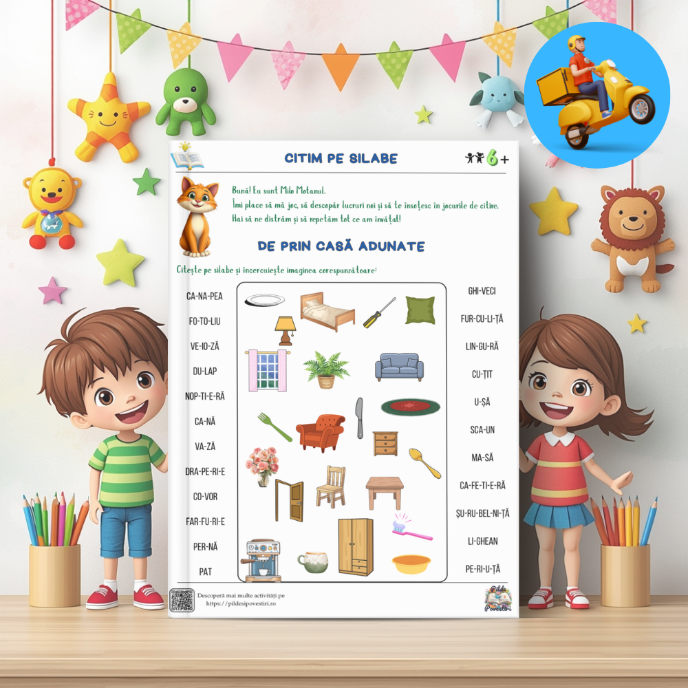 Mapa Educativă: Învățăm să citim – O aventură cu animăluțe și litere