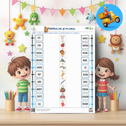 📘 Mapa educativă „Aventuri de Primăvară” – Povești, Litere, Numere și Joacă - Set Educativ 3 în 1