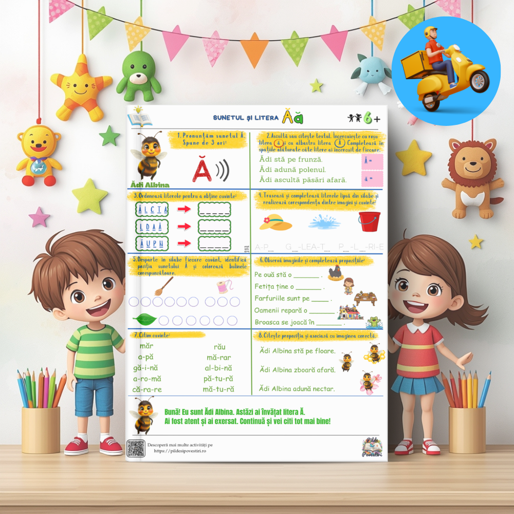 Mapa Educativă: Învățăm să citim – O aventură cu animăluțe și litere