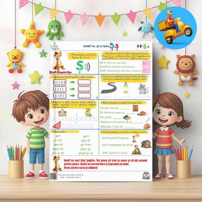 Mapa Educativă: Învățăm să citim – O aventură cu animăluțe și litere