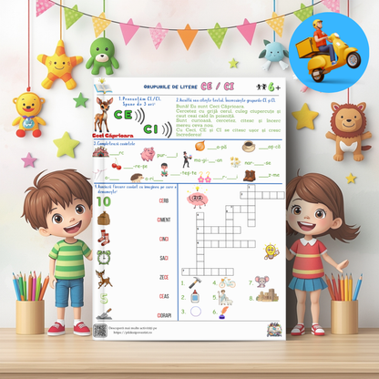 📘 Mapa educativă „Aventuri de Primăvară” – Povești, Litere, Numere și Joacă - Set Educativ 3 în 1