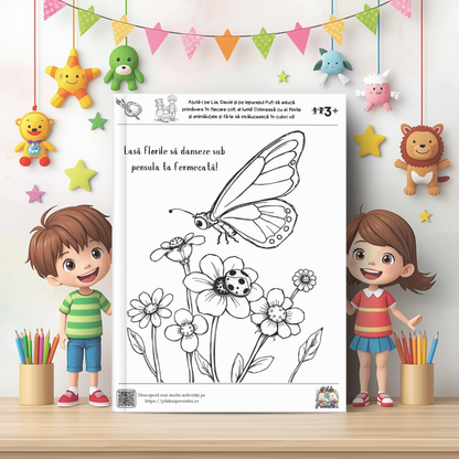 📘 Mapa educativă „Aventuri de Primăvară” – Povești, Litere, Numere și Joacă - Set Educativ 3 în 1