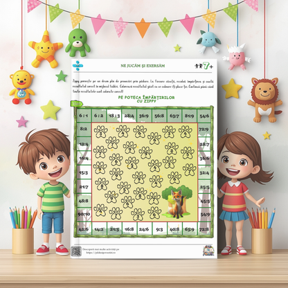 Mapa Educativă - Micii Eroi ai ÎNMULȚIRII și ÎMPĂRȚIRII - Clasa a II-a