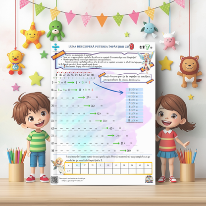 Mapa Educativă - Micii Eroi ai ÎNMULȚIRII și ÎMPĂRȚIRII - Clasa a II-a