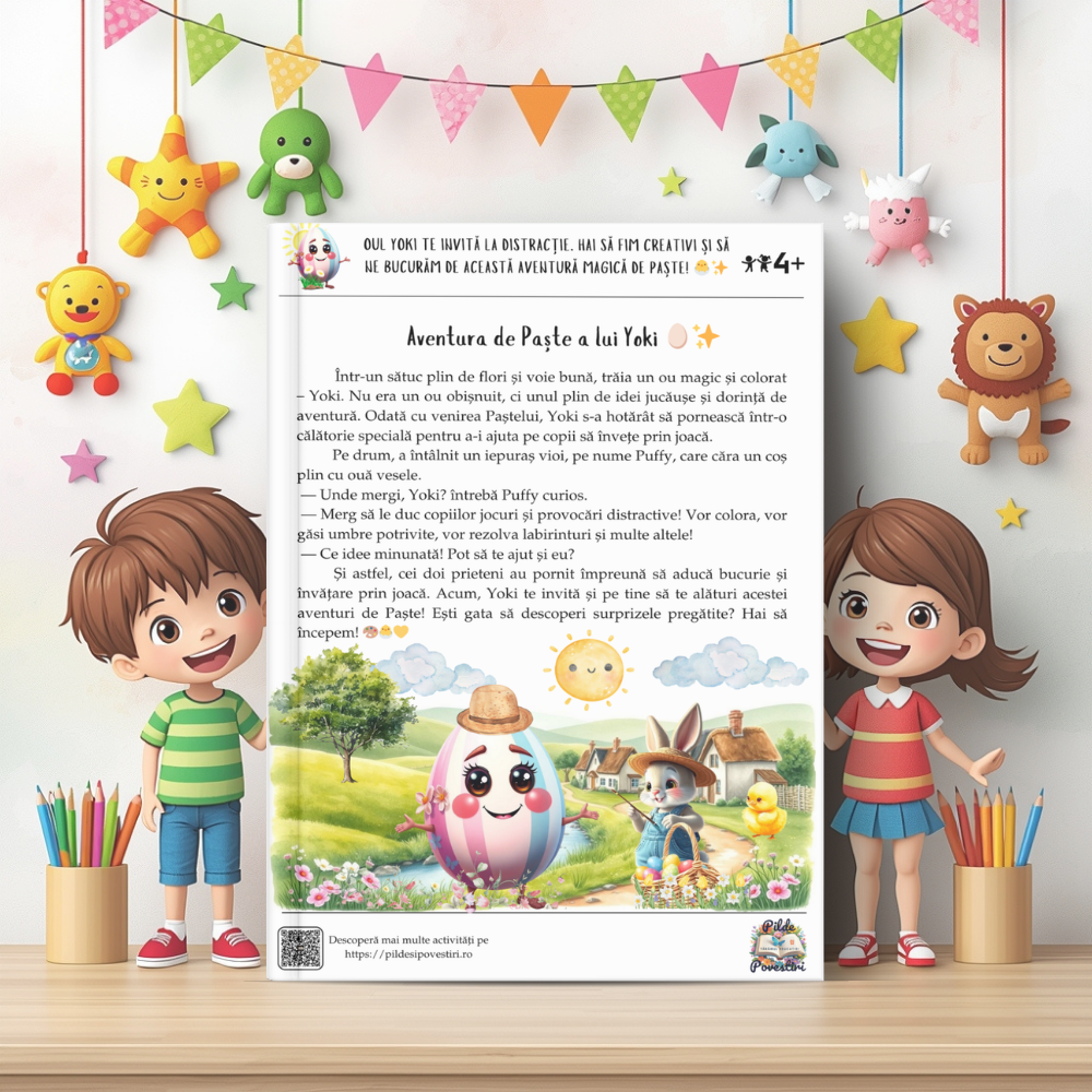 📘 Mapa educativă „Aventuri de Primăvară” – Povești, Litere, Numere și Joacă - Set Educativ 3 în 1