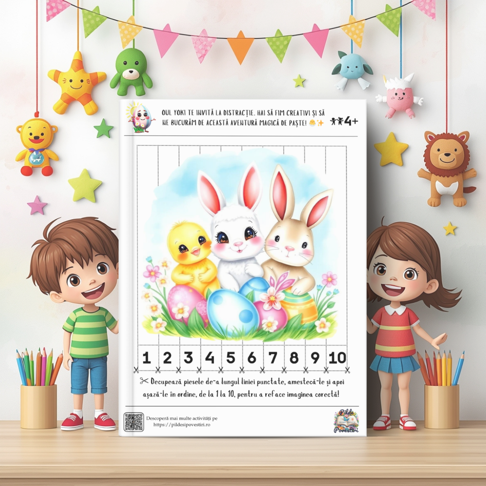 📘 Mapa educativă „Aventuri de Primăvară” – Povești, Litere, Numere și Joacă - Set Educativ 3 în 1