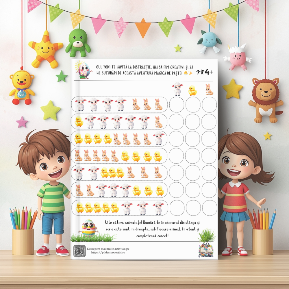 📘 Mapa educativă „Aventuri de Primăvară” – Povești, Litere, Numere și Joacă - Set Educativ 3 în 1