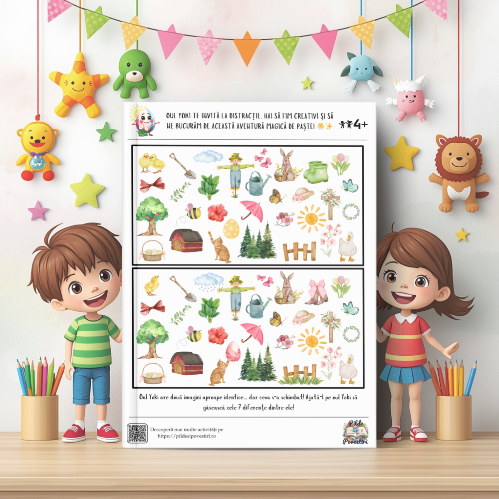 📘 Mapa educativă „Aventuri de Primăvară” – Povești, Litere, Numere și Joacă - Set Educativ 3 în 1