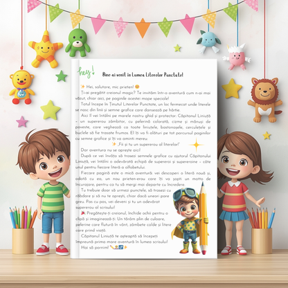 Mapa educativă ”Semne și litere de mână punctate”