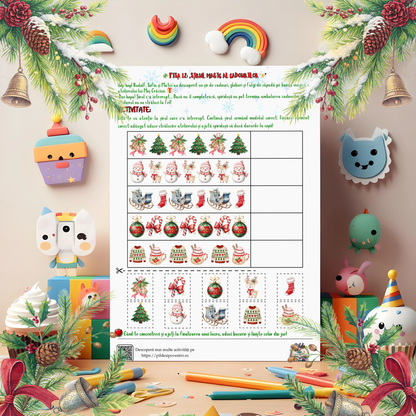 Cutia cu Fișe de Lucru - Misiunile lui Rudolf în Atelierul lui Moș Crăciun