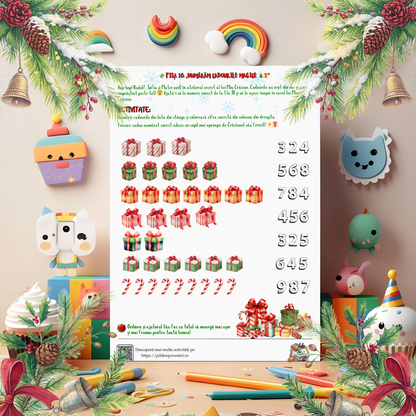 Cutia cu Fișe de Lucru - Misiunile lui Rudolf în Atelierul lui Moș Crăciun