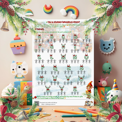 Cutia cu Fișe de Lucru - Misiunile lui Rudolf în Atelierul lui Moș Crăciun