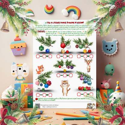 Cutia cu Fișe de Lucru - Misiunile lui Rudolf în Atelierul lui Moș Crăciun