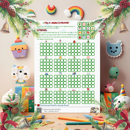 Cutia cu Fișe de Lucru - Misiunile lui Rudolf în Atelierul lui Moș Crăciun