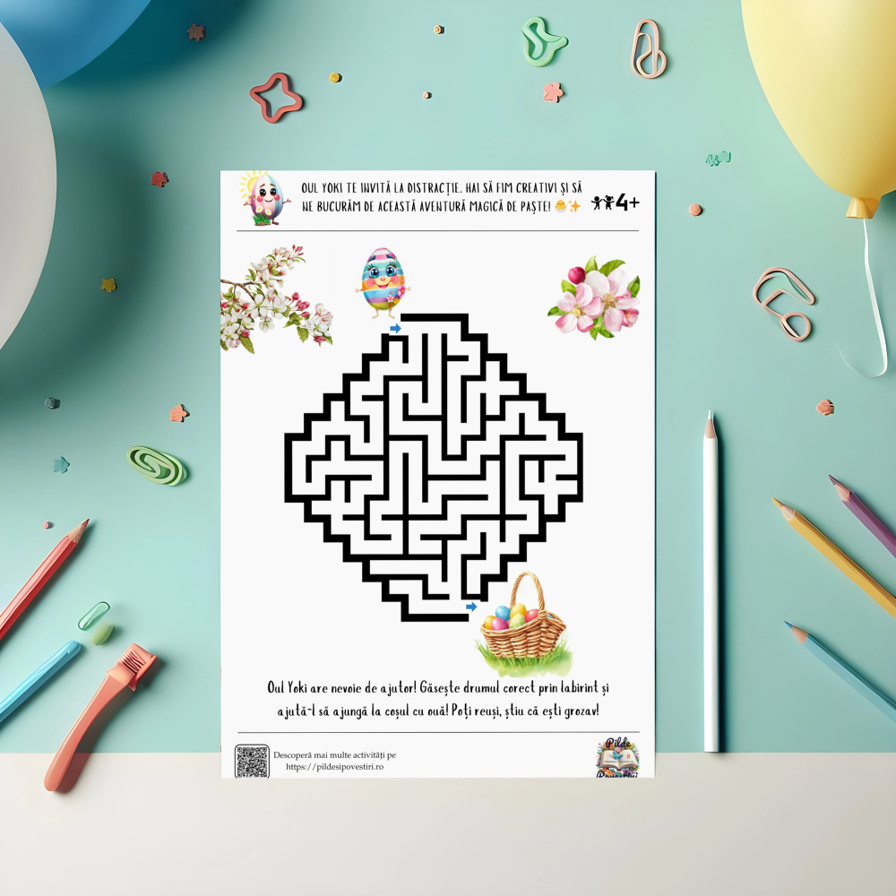 Activități de Paște cu Oul Yoki – Joc și Învățare! 🌸
