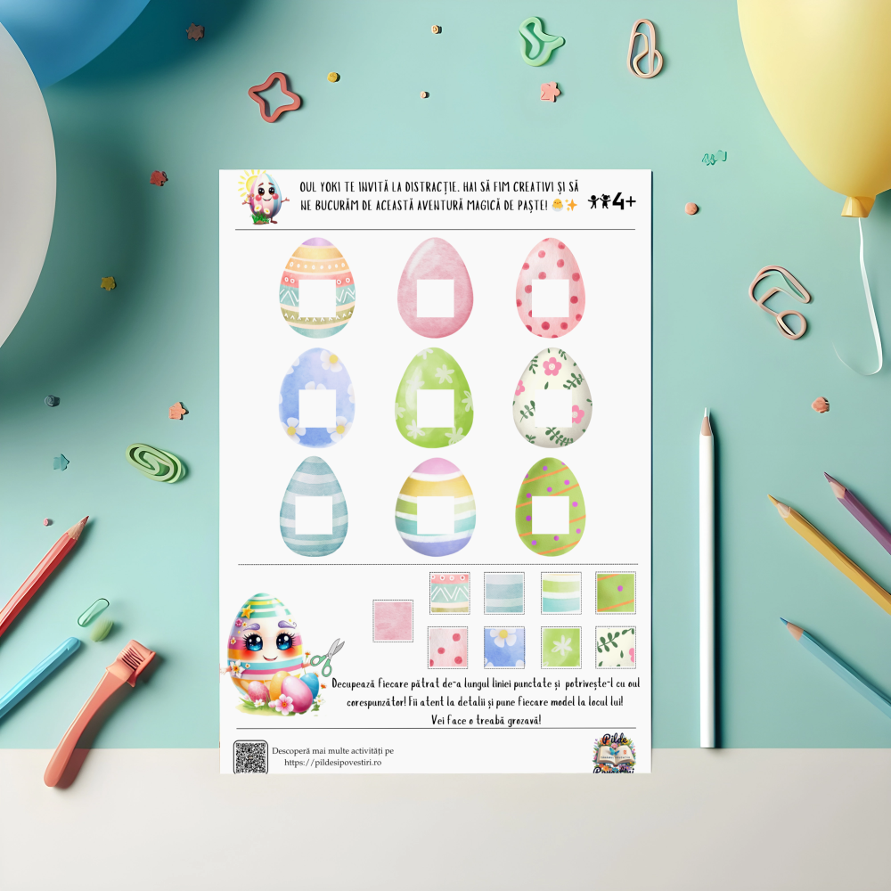 Activități de Paște cu Oul Yoki – Joc și Învățare! 🌸