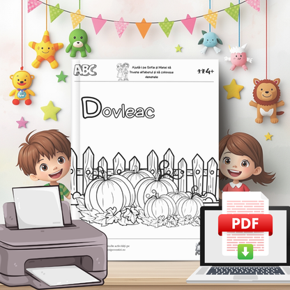 Alfabetul - Fișe Educative - Invățăm și colorăm