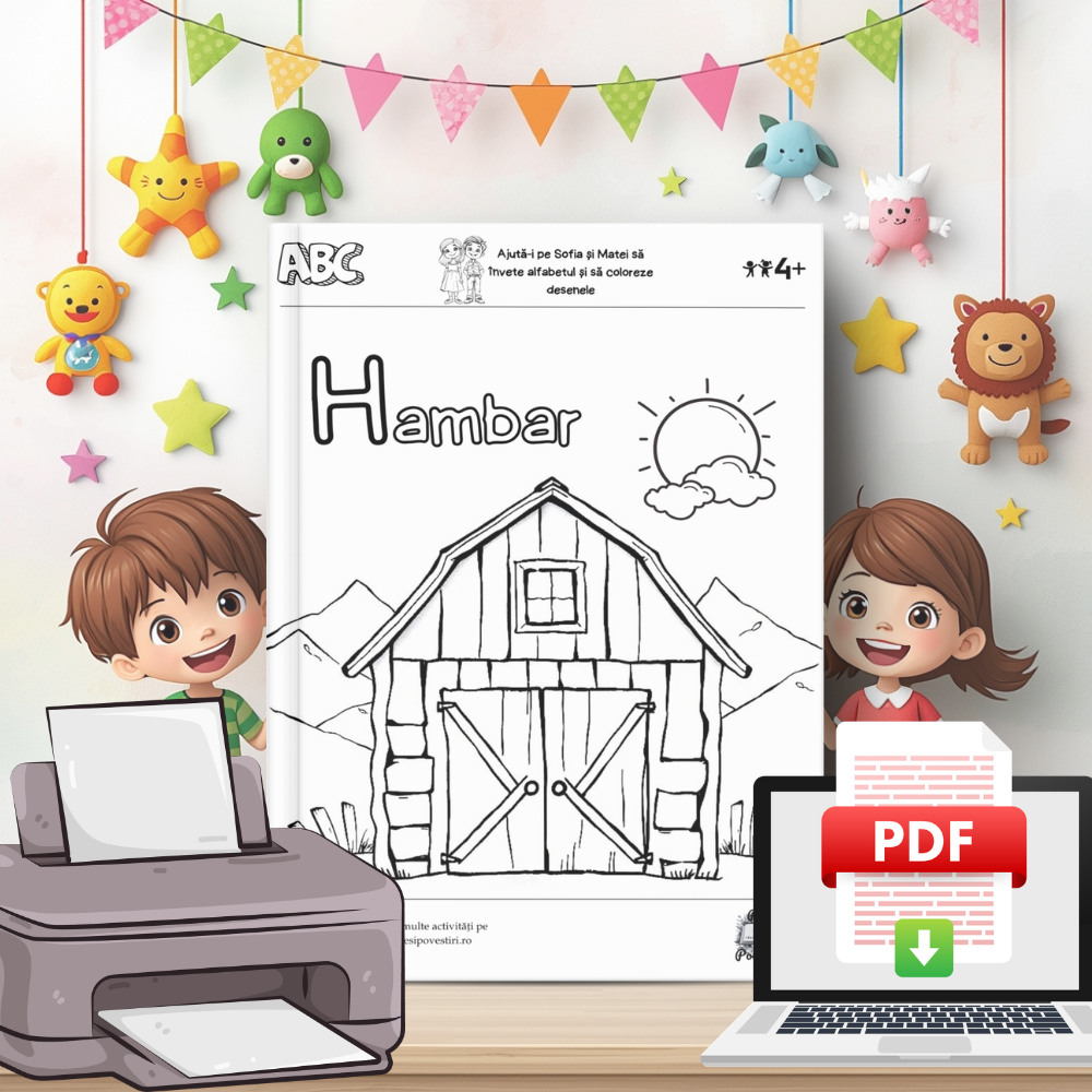 Alfabetul - Fișe Educative - Invățăm și colorăm