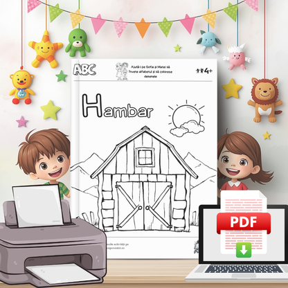 Alfabetul - Fișe Educative - Invățăm și colorăm