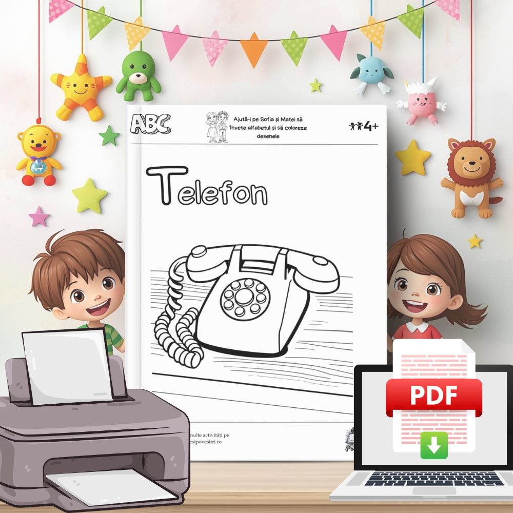 Alfabetul - Fișe Educative - Invățăm și colorăm