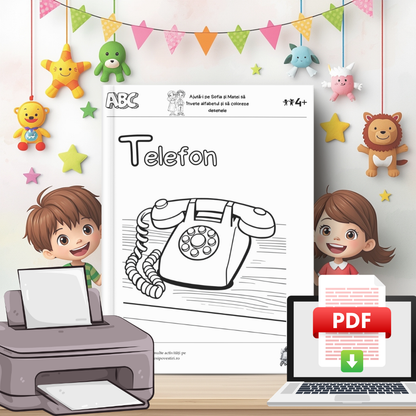 Alfabetul - Fișe Educative - Invățăm și colorăm