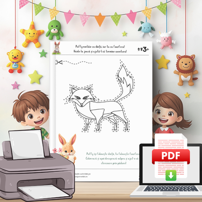 Decupăm și învățăm cu Iepurașul Puffy - Fișe Educative